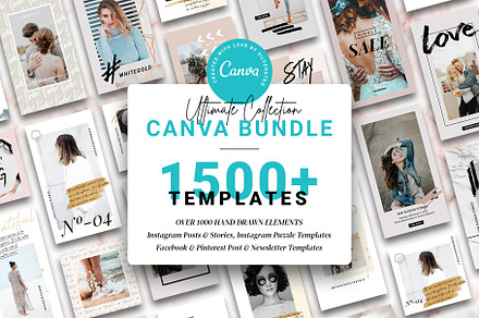CANVA Social Bundle + FREE Updates, a Social Media Template by SilverStag Type Foundry