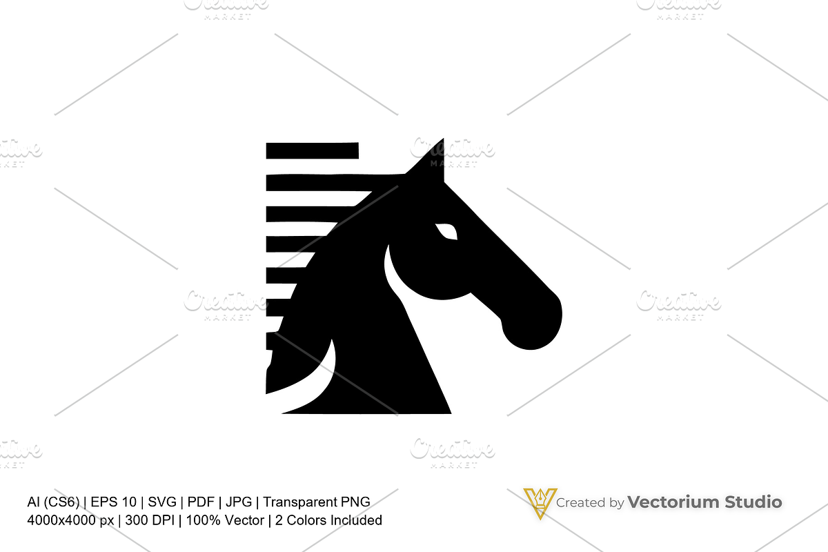 Horse Chess Logo, a Branding & Logo Template by Vectorium Studio (Photo 1 of 3)