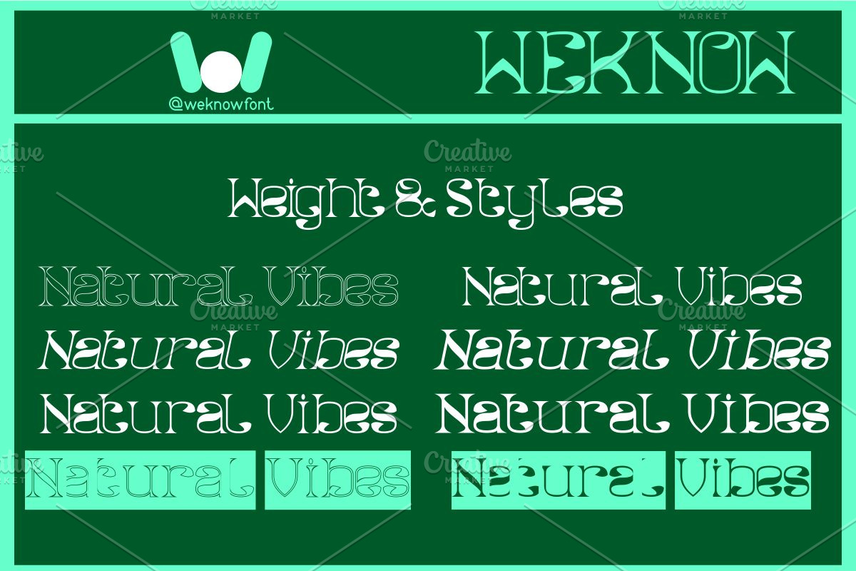 Natural Vibes font, a Serif Font by weknow (Photo 7 of 8)