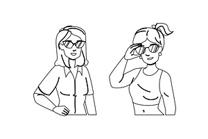 summer sunglasses woman vector, a Person Illustration by pikepicture