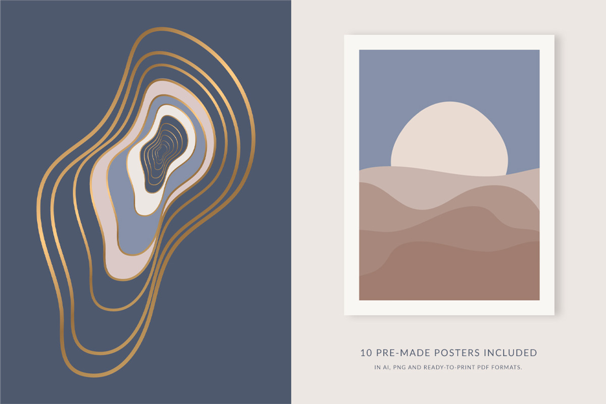 Organic Abstract Shapes - SCINTILLA, an Illustration by Eesome Design Studio (Photo 3 of 11)
