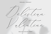 Delistian Valentine Beauty Script, a Script Font by Storytype Studio (Thumbnail 1 of 15)