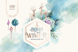 BOHO WINTER Watercolor set