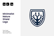 Minimalist Nature Shield Logo, a Branding & Logo Template by Luxury Logos (Thumbnail 1 of 4)