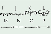 Flourishes Dividers &Swirls Dingbats, a Symbol Font by Minimalartstudio (Thumbnail 2 of 9)