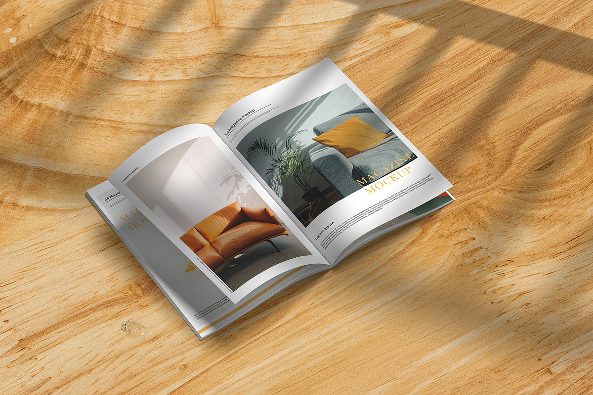 A4 Magazine Mockup, a Books & Magazine Mockup by Graphicbars (Photo 9 of 16)