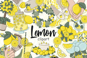 Lemon Clipart, a Food Illustration by GlamArtZhanna