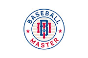 Letter BM Baseball Badge Logo, a Branding & Logo Template by Buqancreative (Thumbnail 1 of 4)