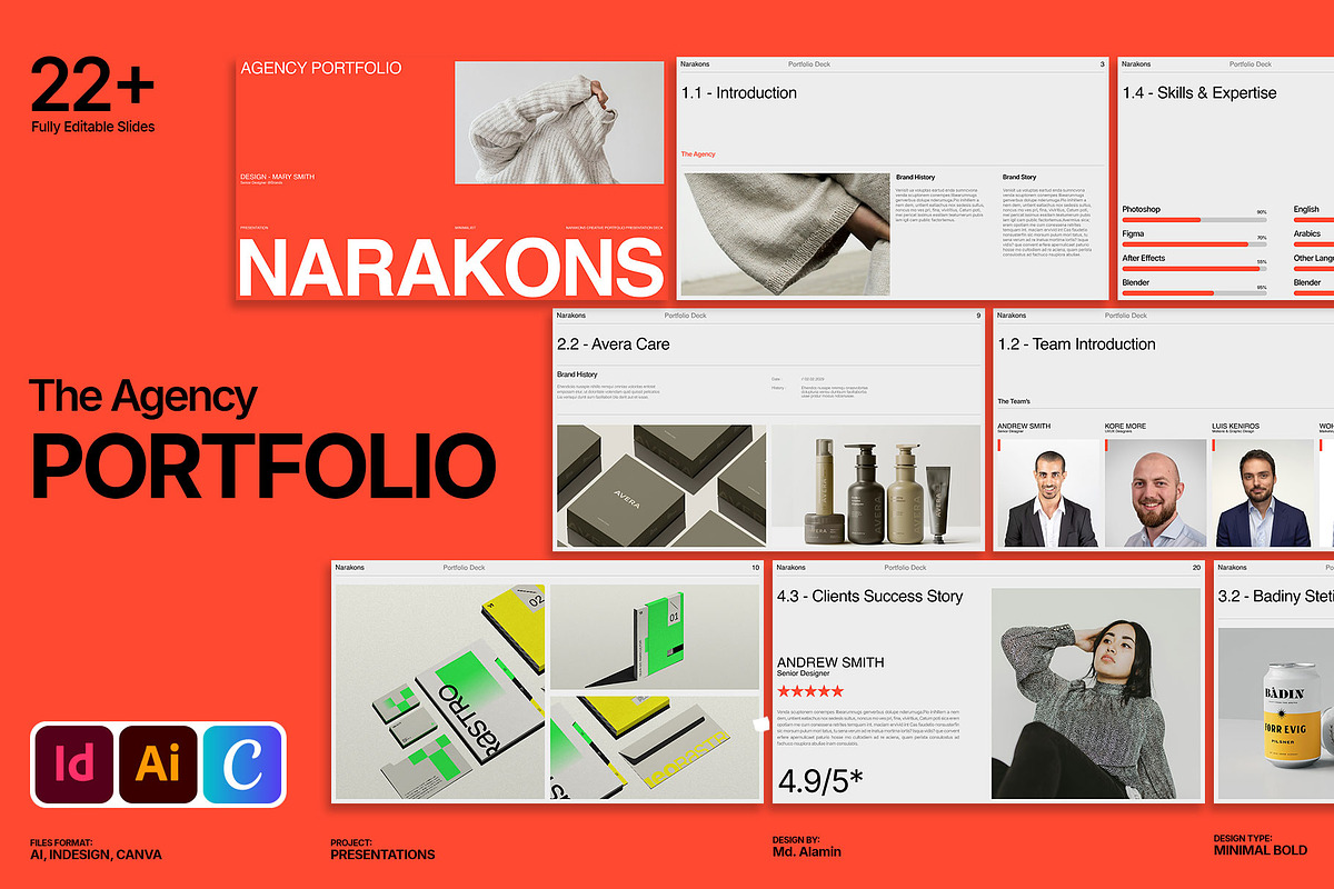 Narakons - Agency Portfolio Template, a Presentation Template by Templeste (Photo 1 of 8)