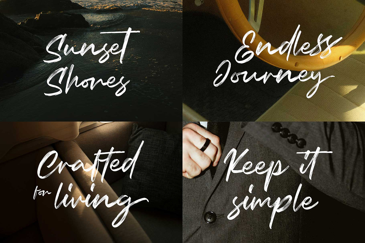 Relsika - Rough Script, a Script Font by Arterfak Project (Photo 10 of 12)