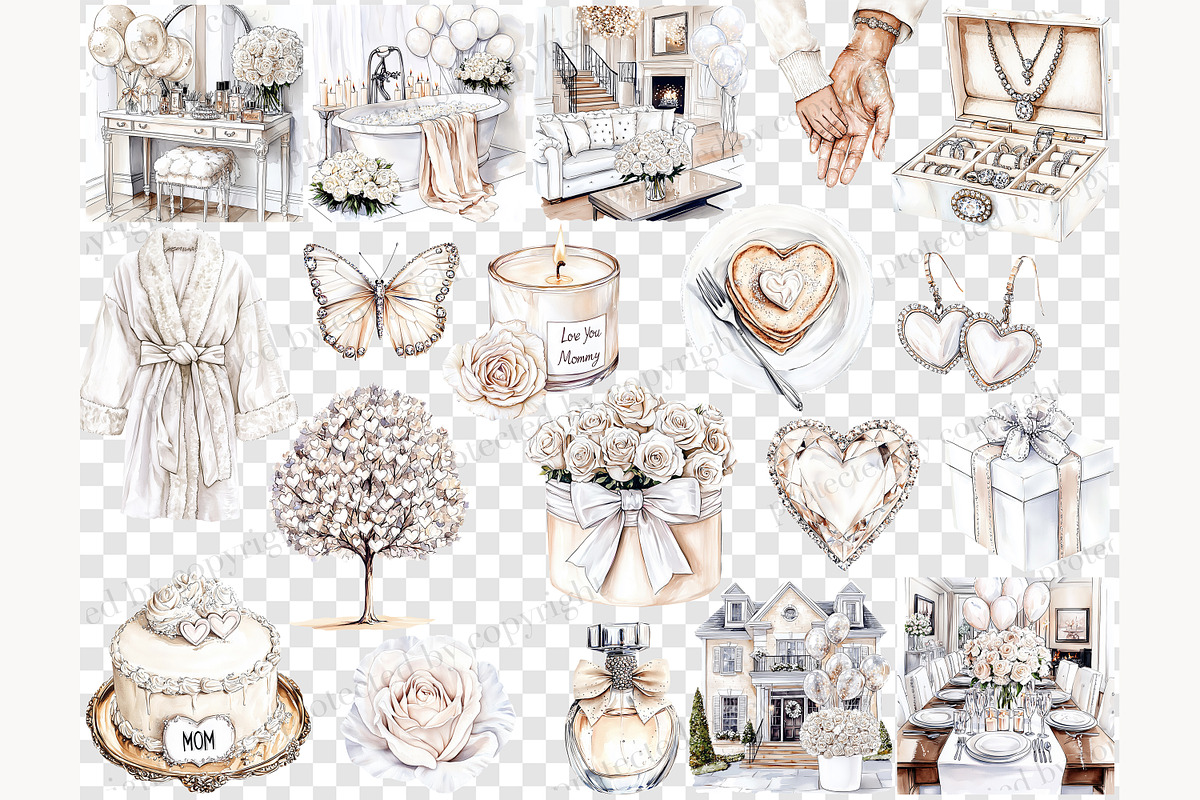 Mother And Baby Clipart PNG, a Person Illustration by GlamArtZhanna (Photo 6 of 8)