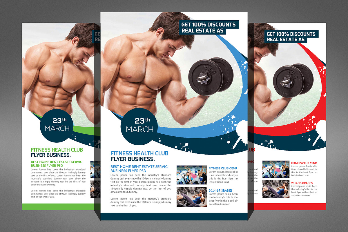 Fitness Flyers bundle, a Flyer Template by Graphic Templates (Photo 2 of 9)
