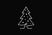 Swirling Line Christmas Tree, a Branding & Logo Template by Vectorium Studio (Thumbnail 2 of 2)