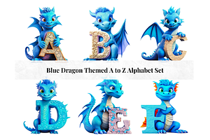 Blue Dragon Alphabet Letters