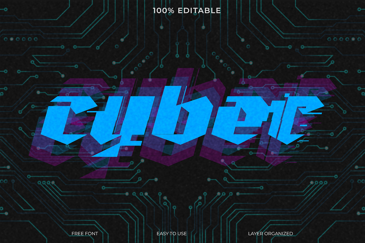 Cyber Text Effect PSD, a Layer Style Add-On by Imamul001