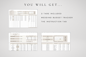 Wedding Budget Tracker Spreadsheet