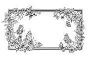 Butterfly Floral Frame SVG Bundle, an Illustration by Creativeshirt (Thumbnail 11 of 31)