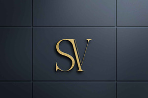 SV, VS Logo Design