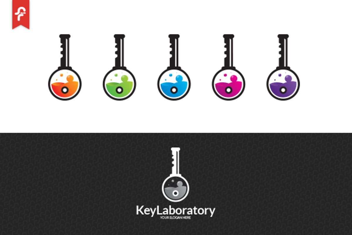 Key Laboratory Logo, a Branding & Logo Template by ft.studio