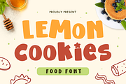 Lemon Cookies - Food Font, a Handwritten Font by Mozatype (Thumbnail 1 of 8)