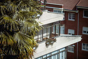Modern balcony with flowers, an Architecture Photo by SkyNext