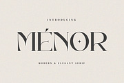 Menor - Stylish Serif Font, a Serif Font by Aqeel_Art (Thumbnail 1 of 10)