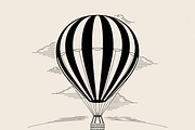 Hot Air Balloon Silhouette Bundle, an Illustration by Designs_River (Thumbnail 5 of 9)