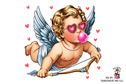 Cupid with Bow and Bubblegum Clipart, an Illustration by Clipart Studio (Thumbnail 12 of 13)
