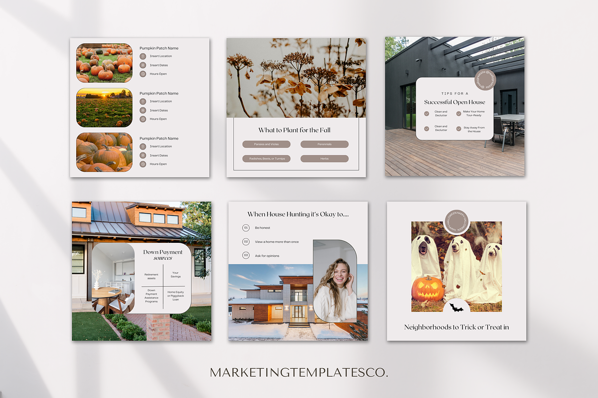 October Real Estate Instagram Posts, a Social Media Template by Marketing Templates Co. (Photo 4 of 9)