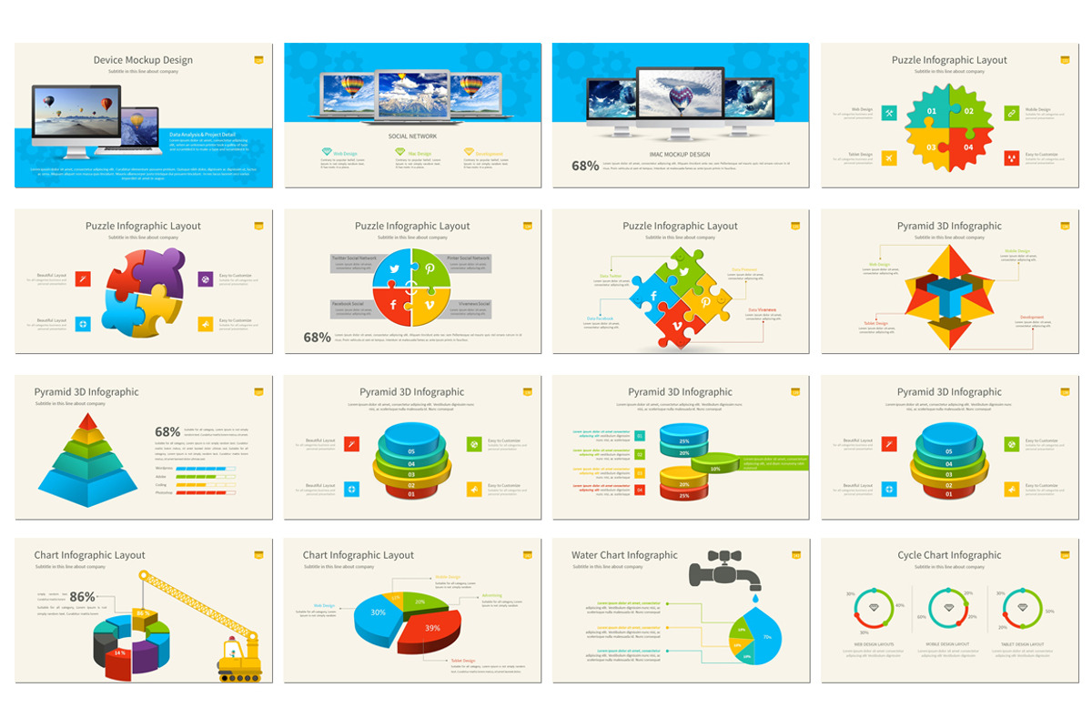 Business Annual Report 2016 Template, a Presentation Template by UniqueStudio (Photo 10 of 13)
