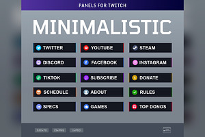 Minimalist Twitch & Kick Panels