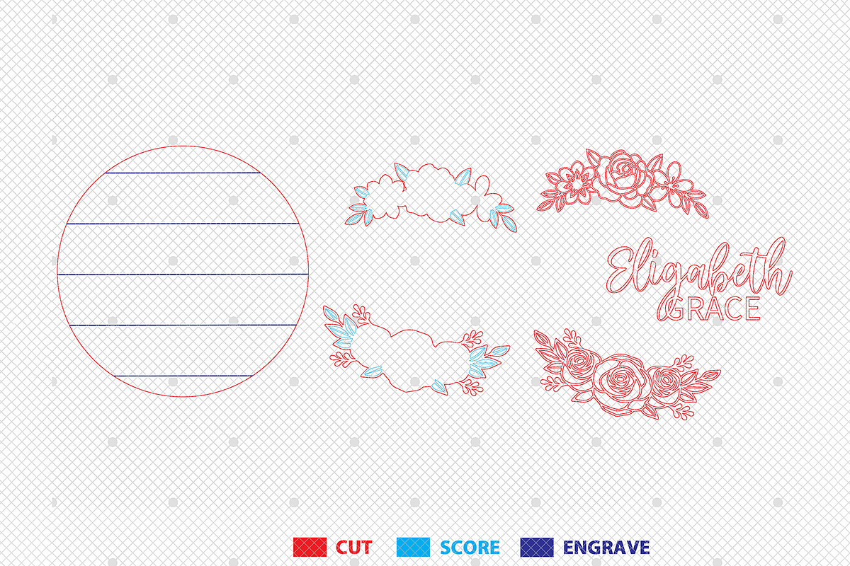 3D Flower Nursery Name Sign Svg, a Pattern Graphic by Lasercutiny (Photo 2 of 2)
