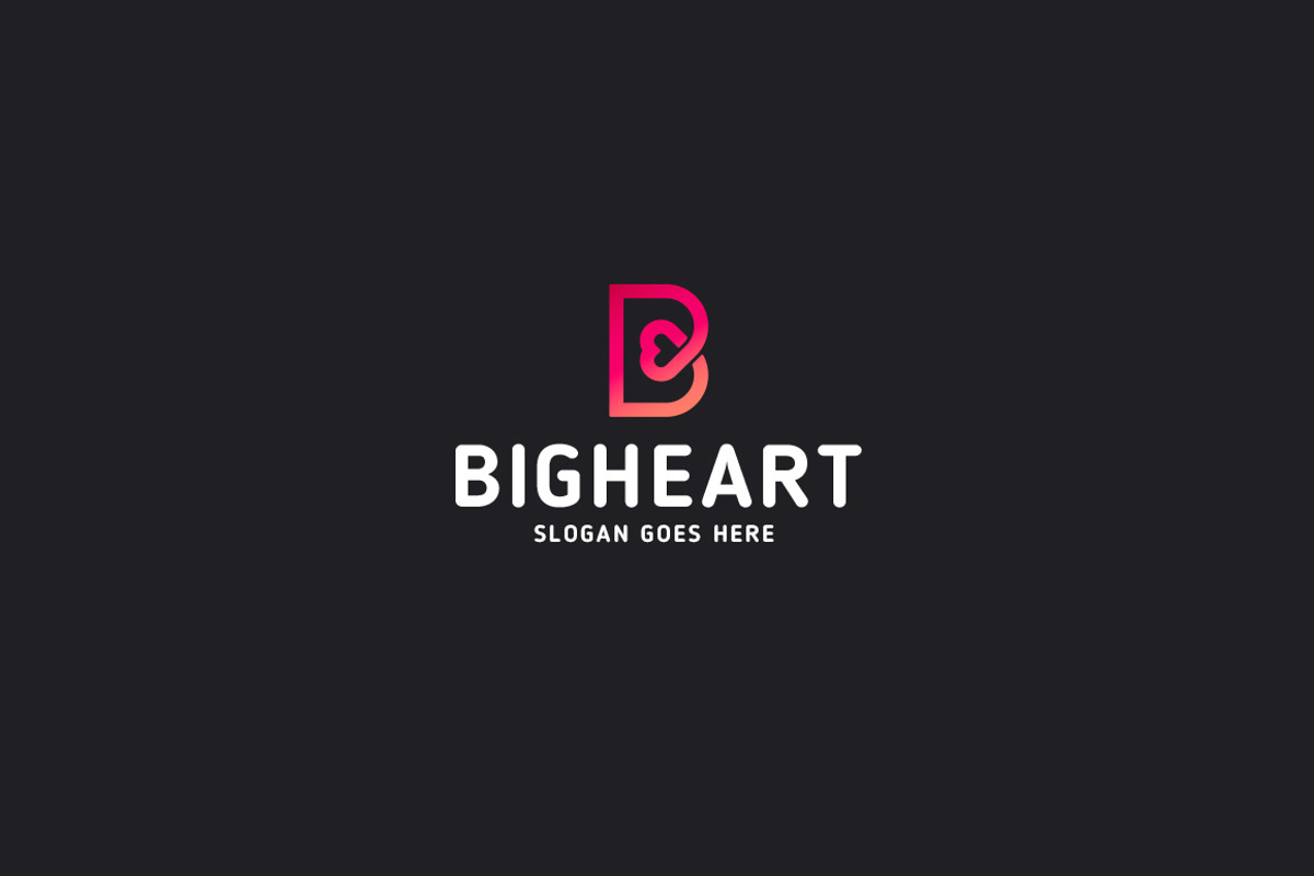 Big Heart • Letter B Logo Template, a Branding & Logo Template by Rudy-design