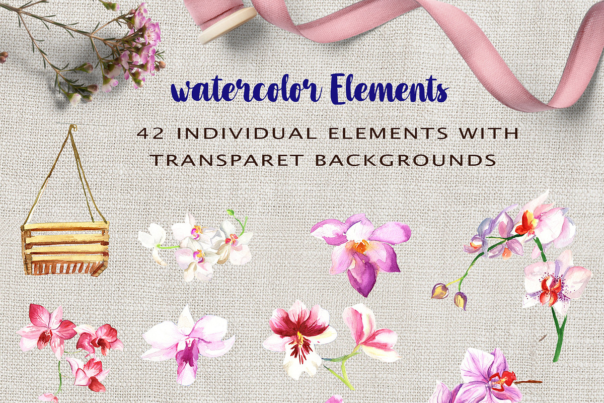 Watercolor Flowers - Orchid, an Illustration by Pixavics (Photo 4 of 6)