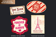 Vintage Valentines Day Labels PNG, a Seasonal Illustration by ThatsDesignArt (Thumbnail 3 of 9)