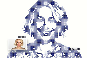 Pixel Caro Photo Effect