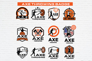 12 Axe Throwing Logo Badge, a Branding & Logo Template by Guavanaboy