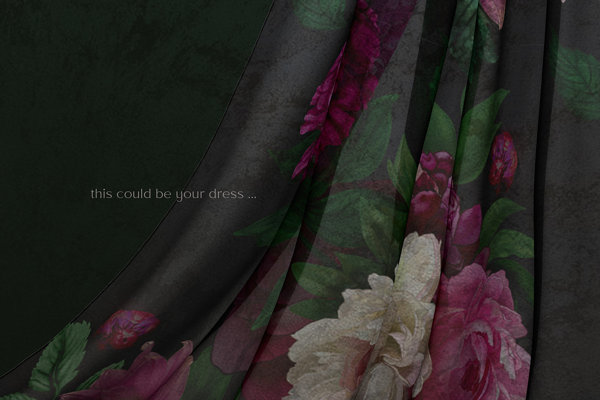 Pattern Peonies and Chrysanthemums, a Pattern Graphic by Yana Dobrik (Photo 4 of 11)