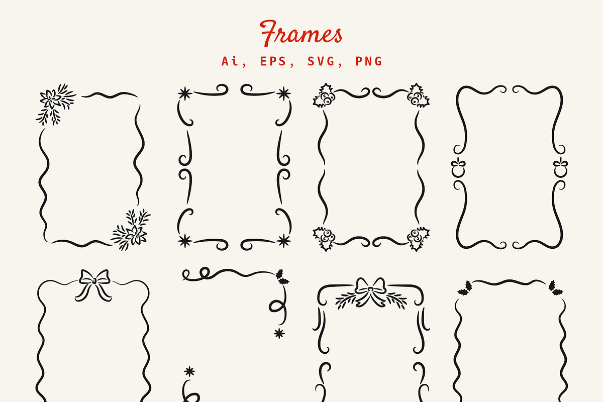 Christmas Hand Drawn Illustrations, a Seasonal Illustration by NatalieArtShop (Photo 10 of 13)