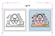 Cozy Girly Coloring Pages Bold and E, a Decorative Illustration by Ink Gallery (Thumbnail 3 of 9)