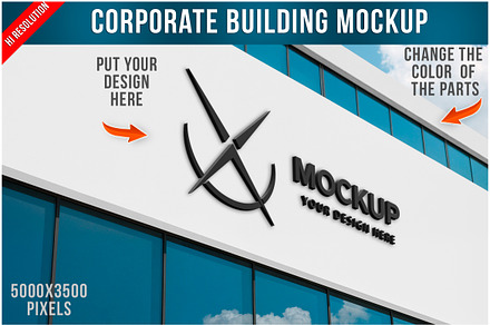 Logo Mockup Corporate Building PSD, an Advertising Mockup by Bruno's Shop