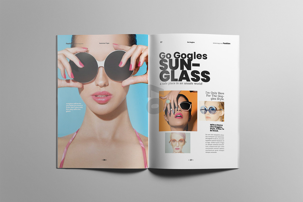 Fashion Magazine Bundle #1, a Magazine Template by Swayang (Photo 5 of 28)