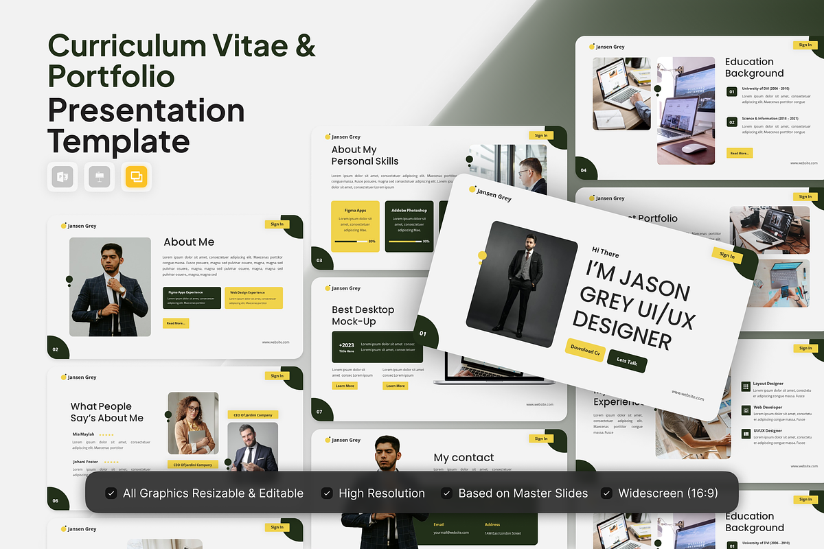 CV & Portfolio Google Slide, a Presentation Template by Annora Studio (Photo 1 of 5)
