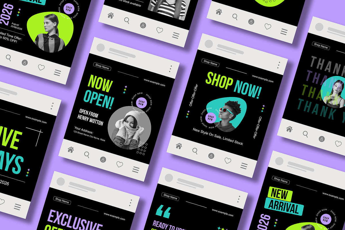 Social Media Mockup Design, an Advertising Mockup by CreativeShaper (Photo 1 of 2)