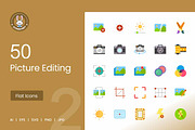 50 Picture Editing Flat Multicolor, an Icon by IconBunny (Thumbnail 1 of 2)