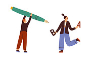People with pens, pencils, letters, a Person Illustration by Good Studio (Thumbnail 2 of 3)