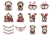 Whimsical valentines day clip art, an Illustration by SinaCreation (Thumbnail 2 of 11)