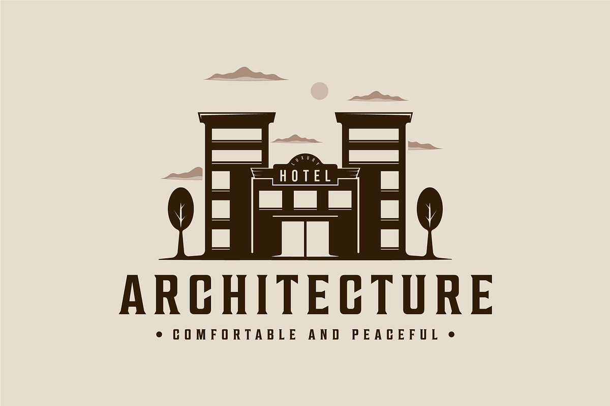 hotel architecture logo vector, a Branding & Logo Template by zyxroun shop