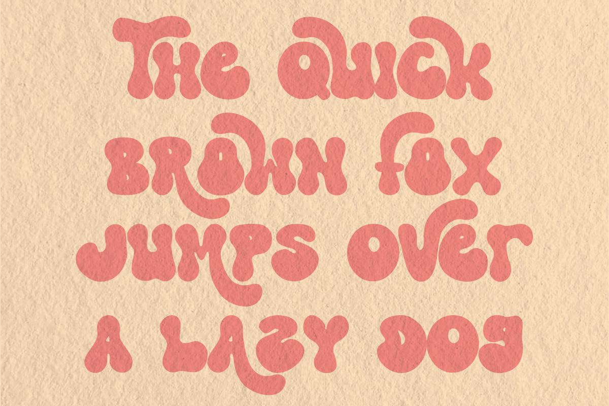 Super Wave - Retro Groovy Font, a Serif Font by Pandeka Studio (Photo 14 of 14)