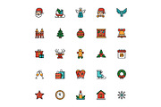 Christmas Line Icons Set + Bonuses, an Outline Icon by Boyko Pictures (Thumbnail 2 of 14)